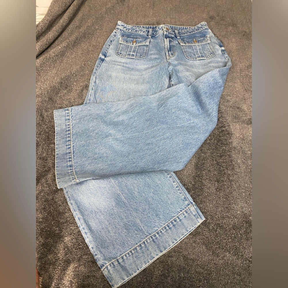 Women's Blue Flare & Wide Leg Jeans Ryegrass size 14
